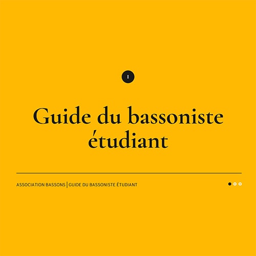 Le guide du bassoniste étudiant