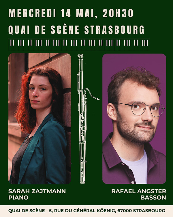 Angster/Zajtmann : un moment musical aux Quaitiades - Strasbourg
