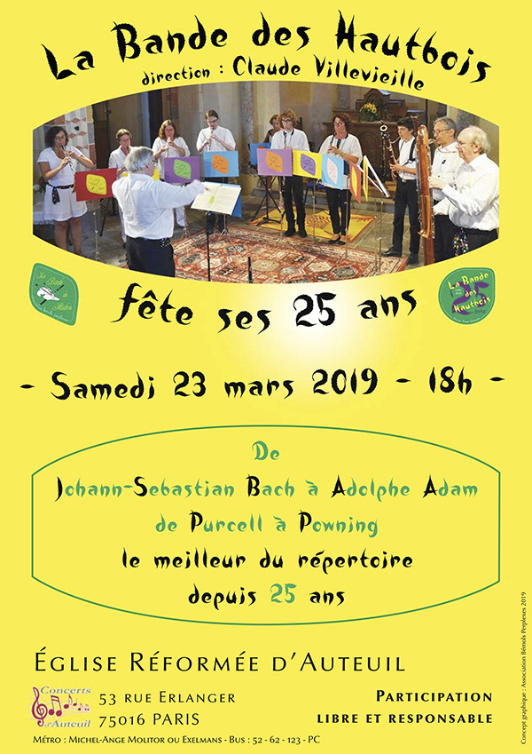 La Bande des Hautbois fête ses 25 ans les 23 et 24 mars